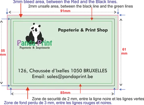 Business cards printing in Brussels | Pandaprint.be